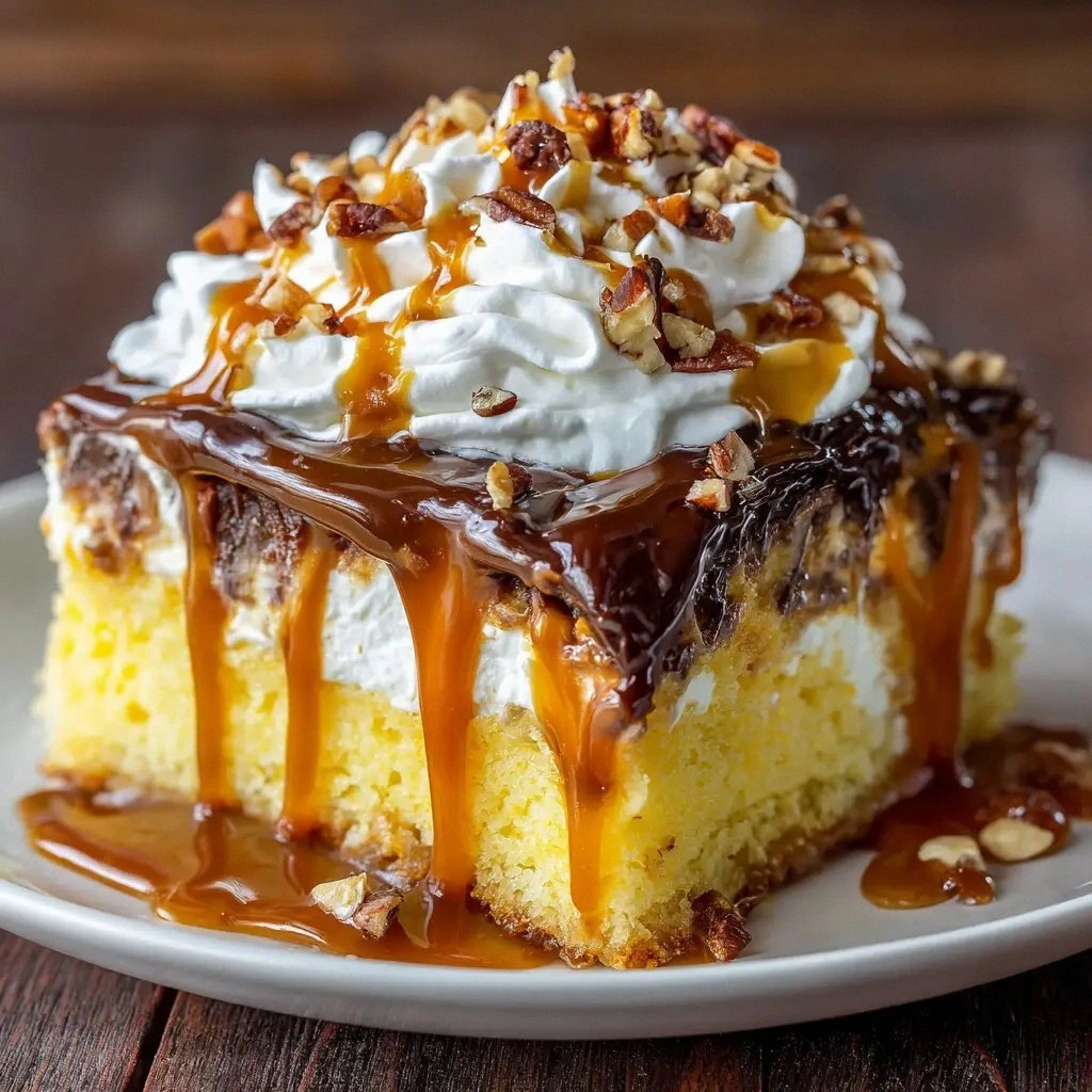 Turtle Poke Cake: The Easiest,