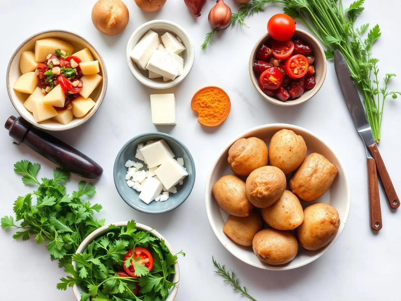 Ingredients for Twice Baked Potatoes