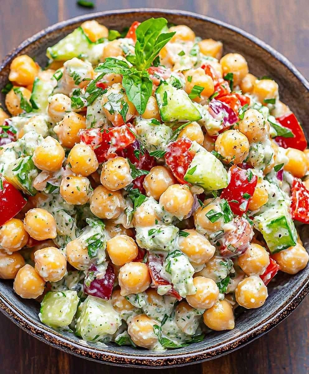 Tzatziki Chickpea Salad: A Refreshing and Healthy Recipe for Any Meal