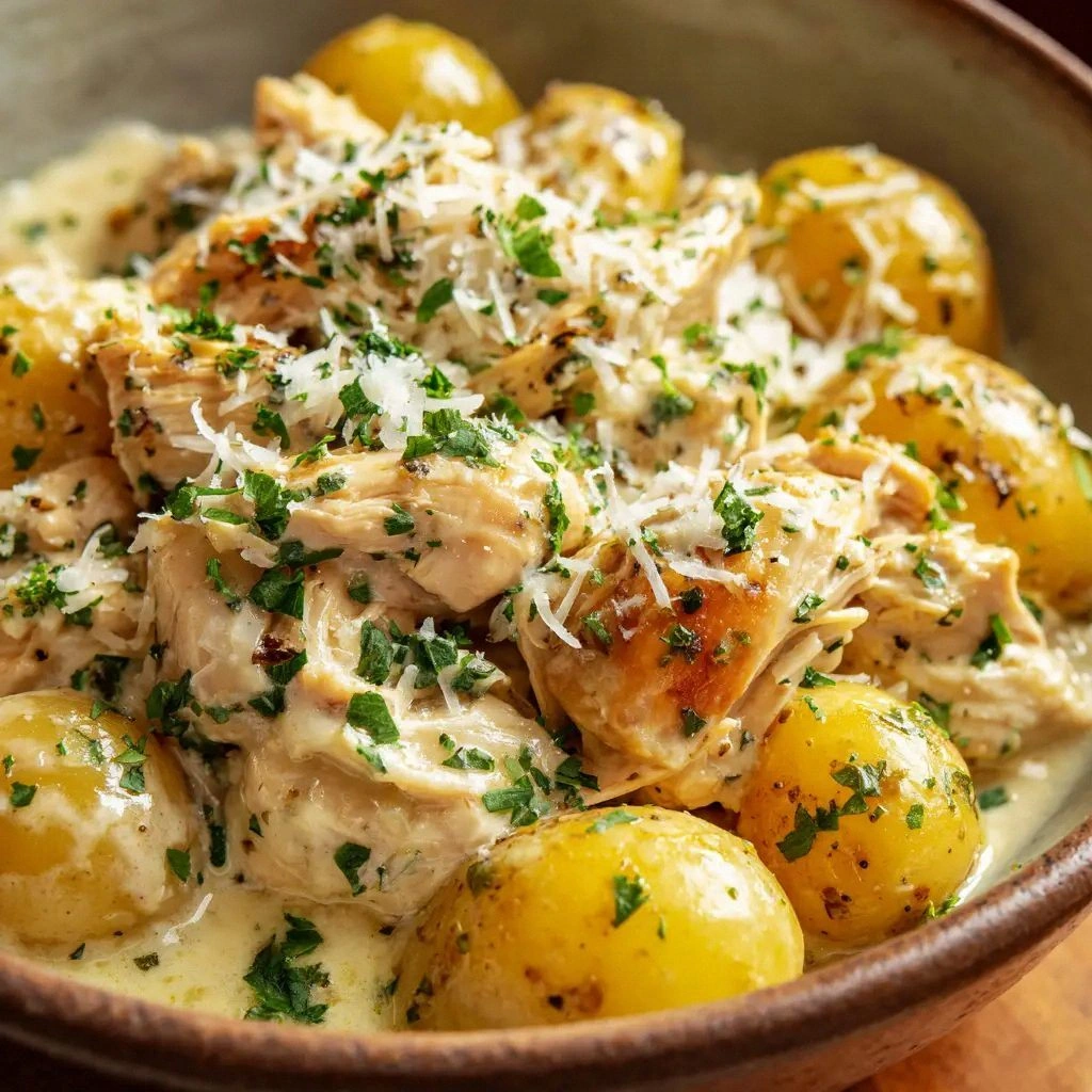 Ultimate Crockpot Garlic Parme