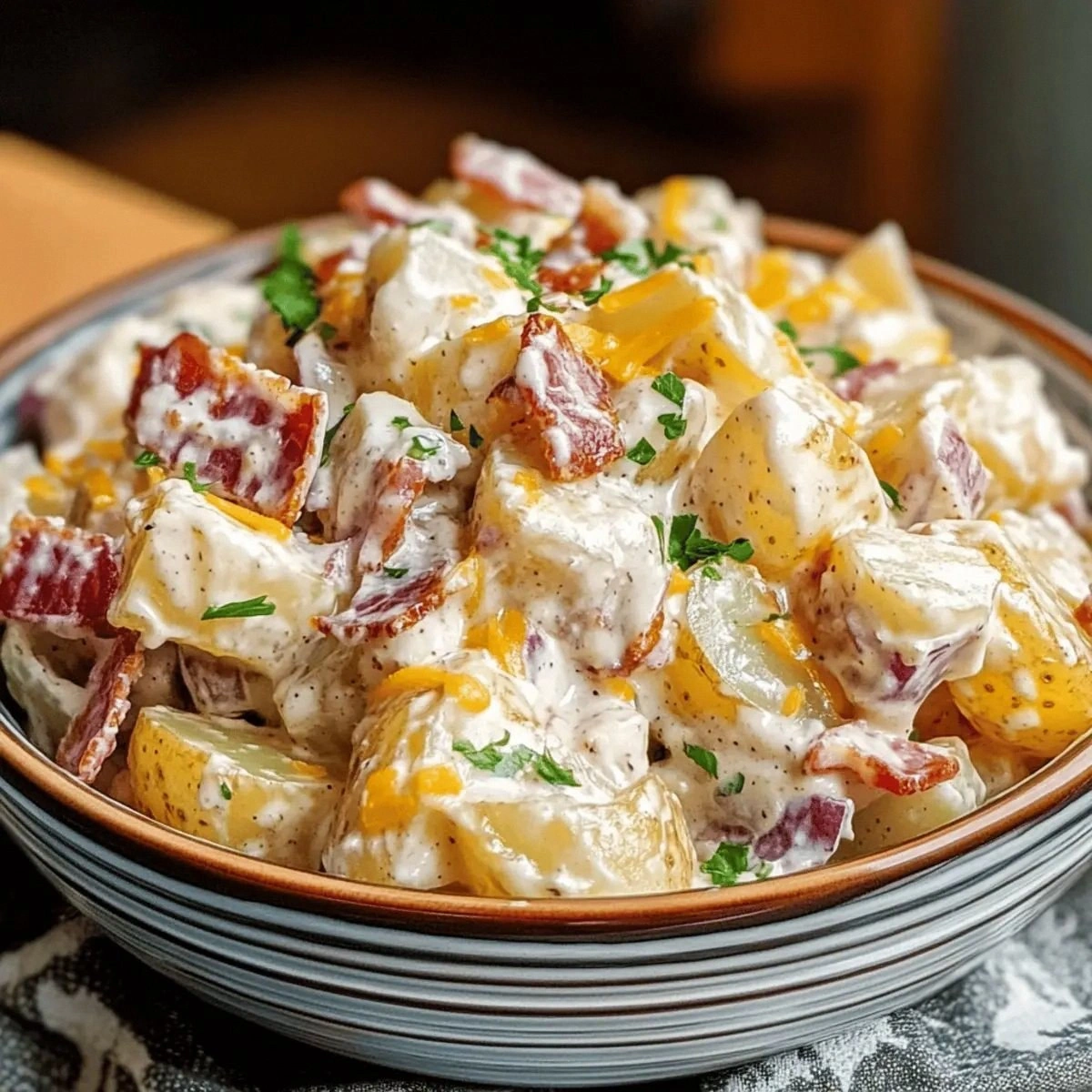 Ultimate Steakhouse Potato Salad: Creamy, Crunchy Goodness