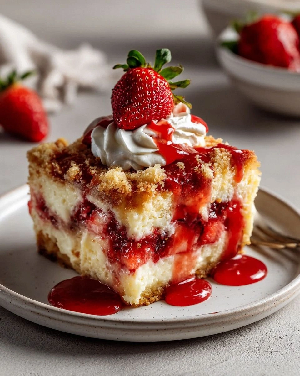 Ultimate Strawberry Cheesecake Dump Cake Recipe Delight!
