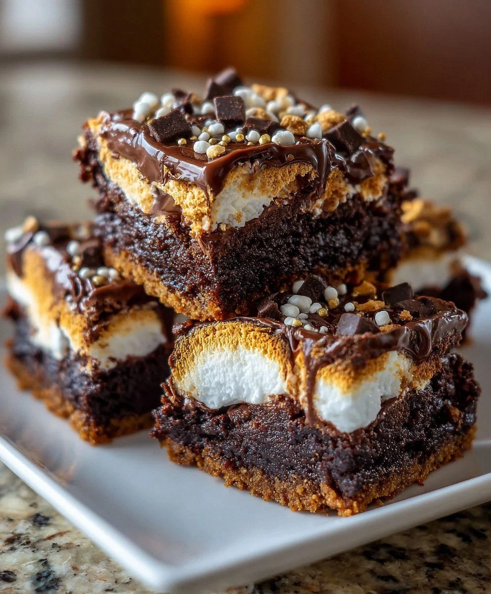 Valentine S’mores Brownie Bites