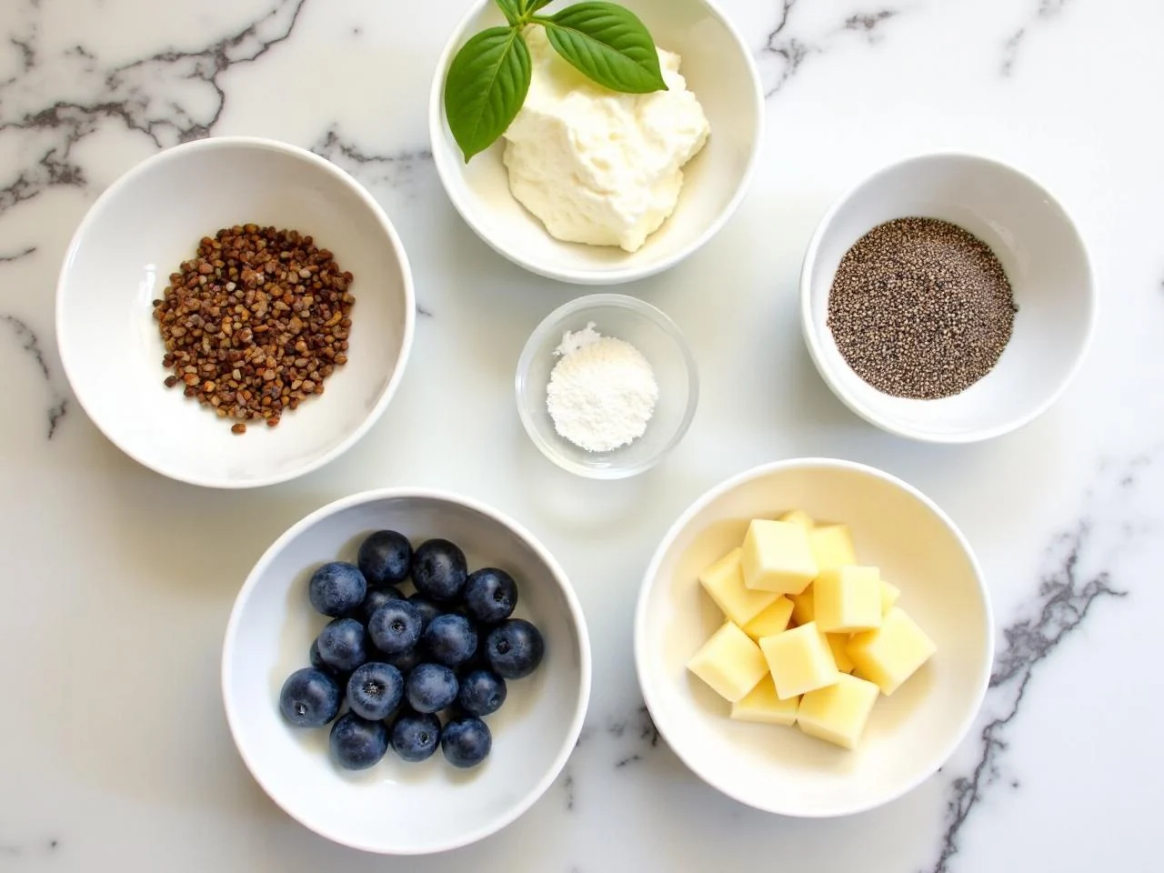 Ingredients for Vanilla Chia Seed Pudding