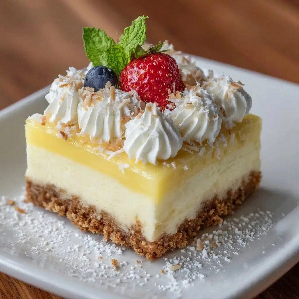 Vanilla Custard Cream Squares 