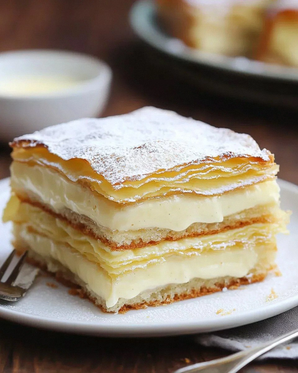 Vanilla Custard Puff Pastry Cake: A Slice of Nostalgia and Indulgence