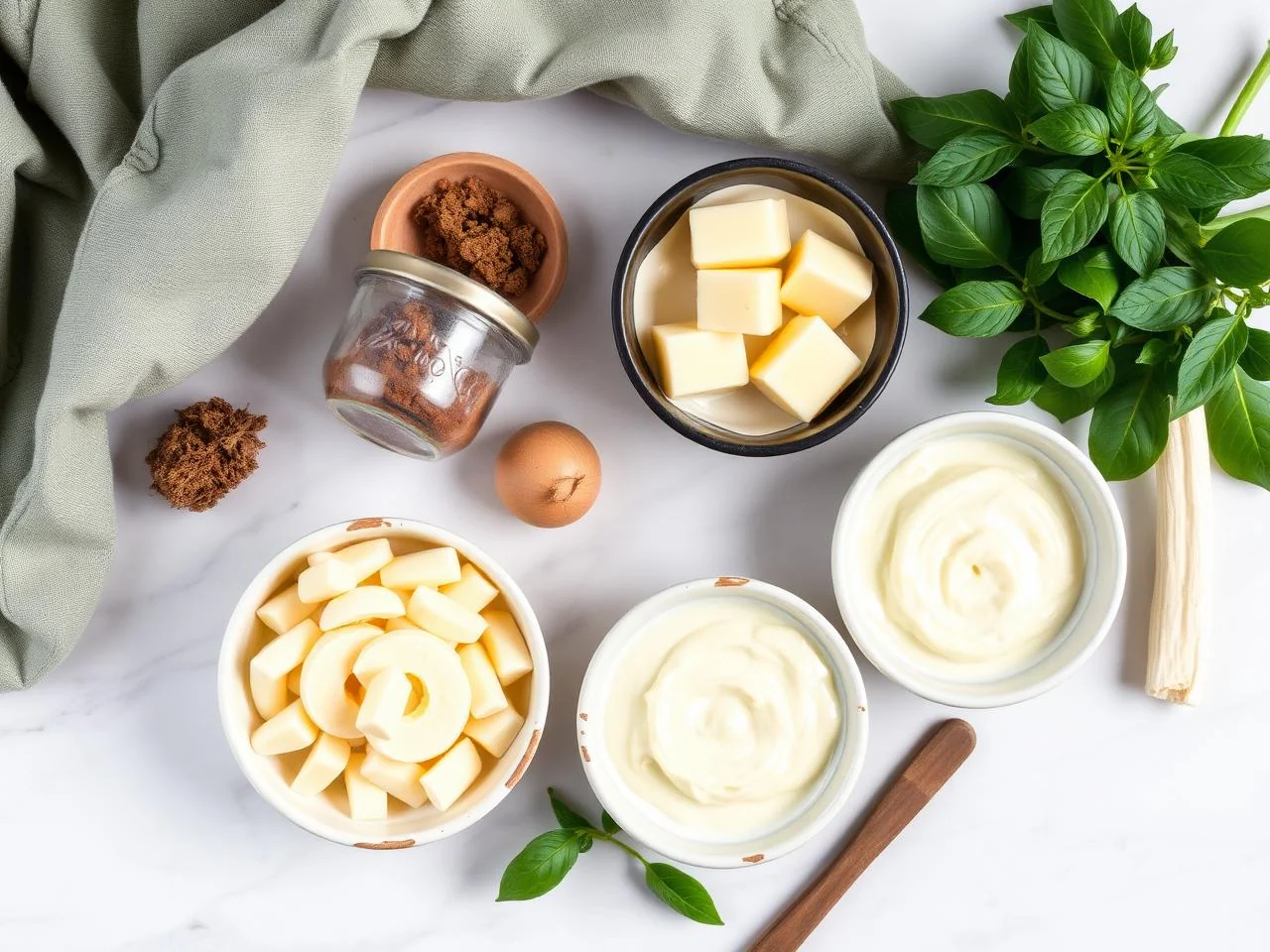 Ingredients for Vanilla Pudding