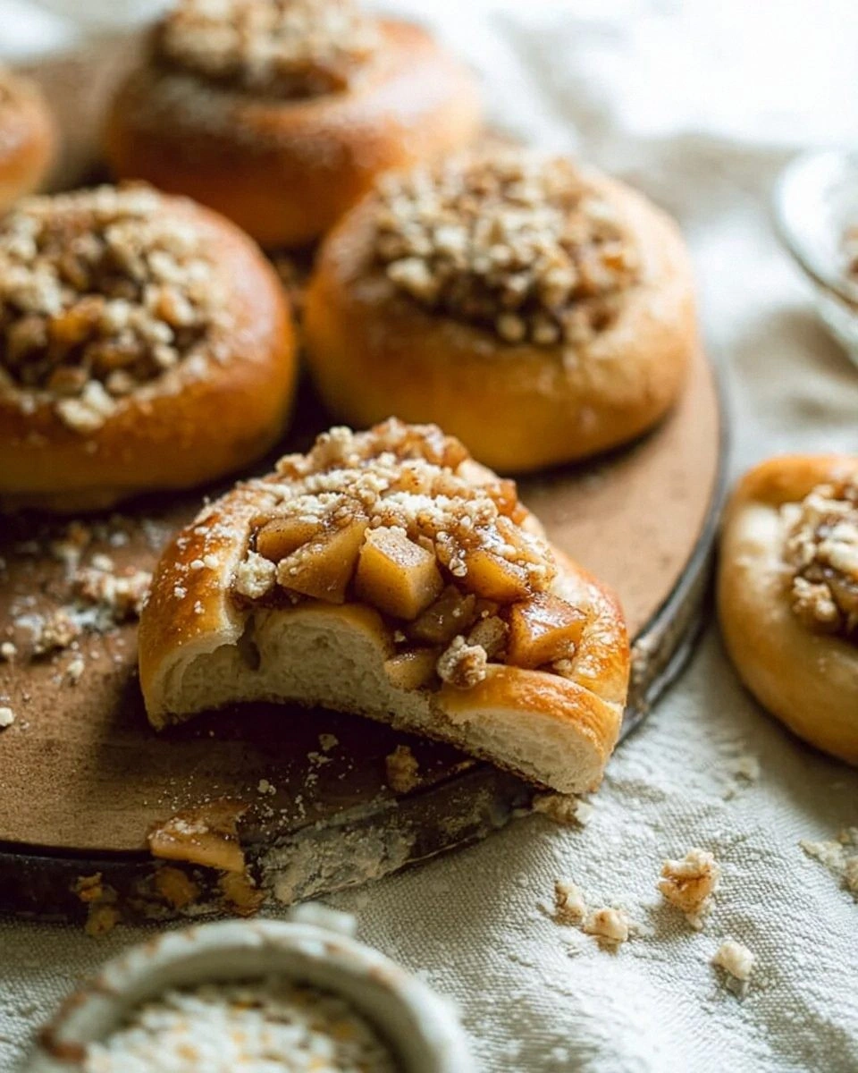 Vegan Apple Cheesecake Brioche Buns