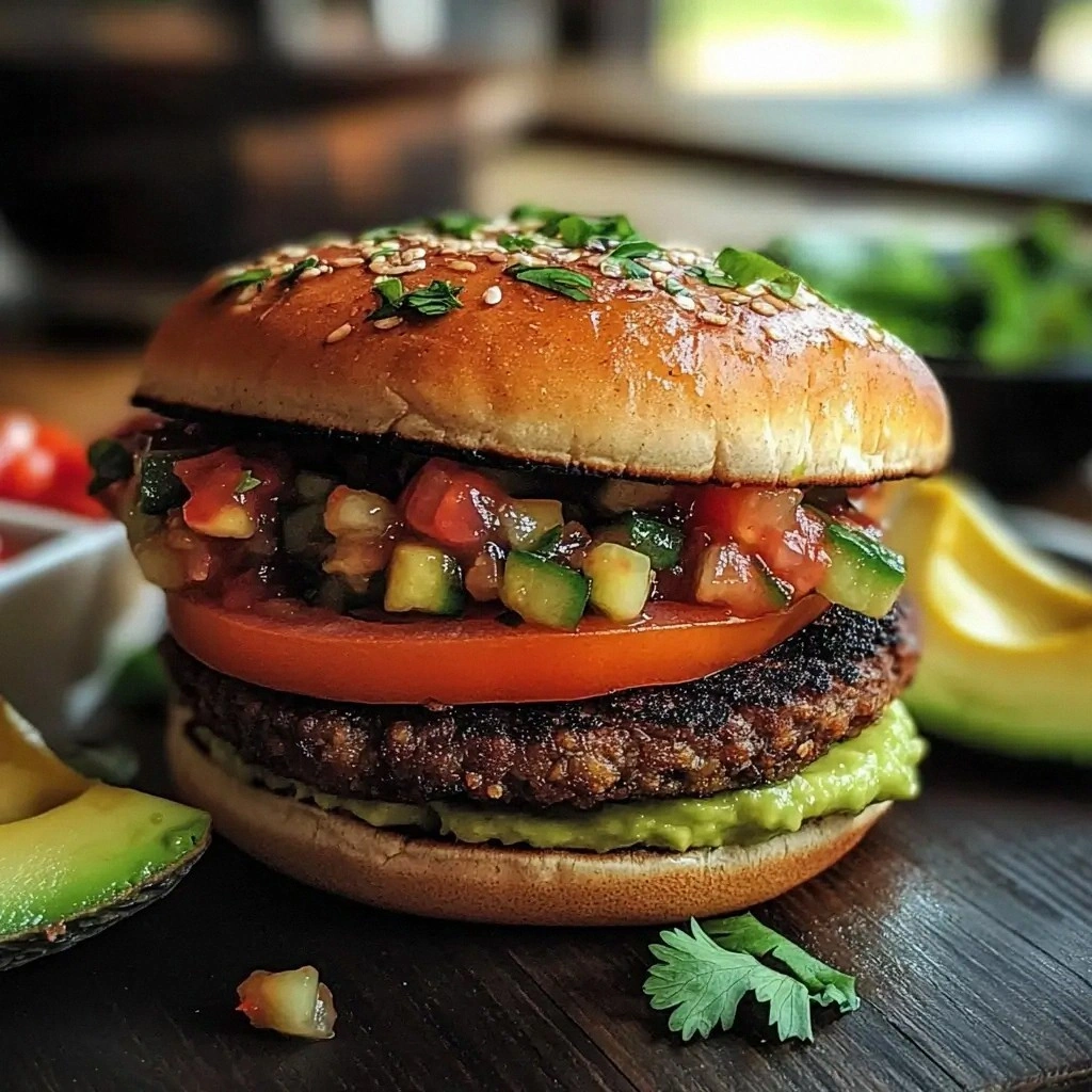 Vegan Burger with Avocado and 