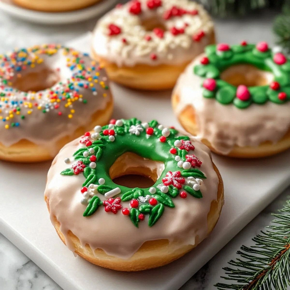 Vegan Christmas Wreath Doughnuts That Will Brighten Your Holiday