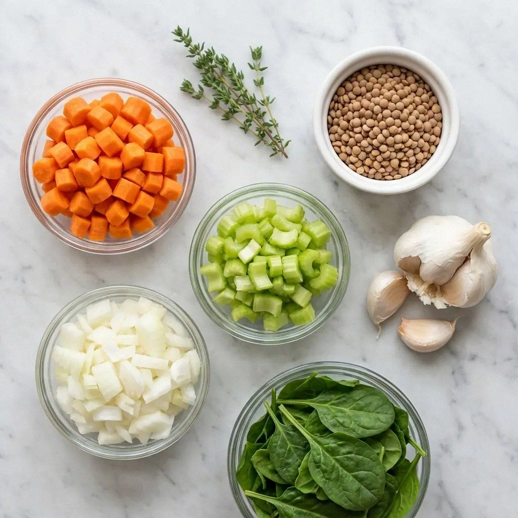 Vegan Lentil Vegetable Soup: T