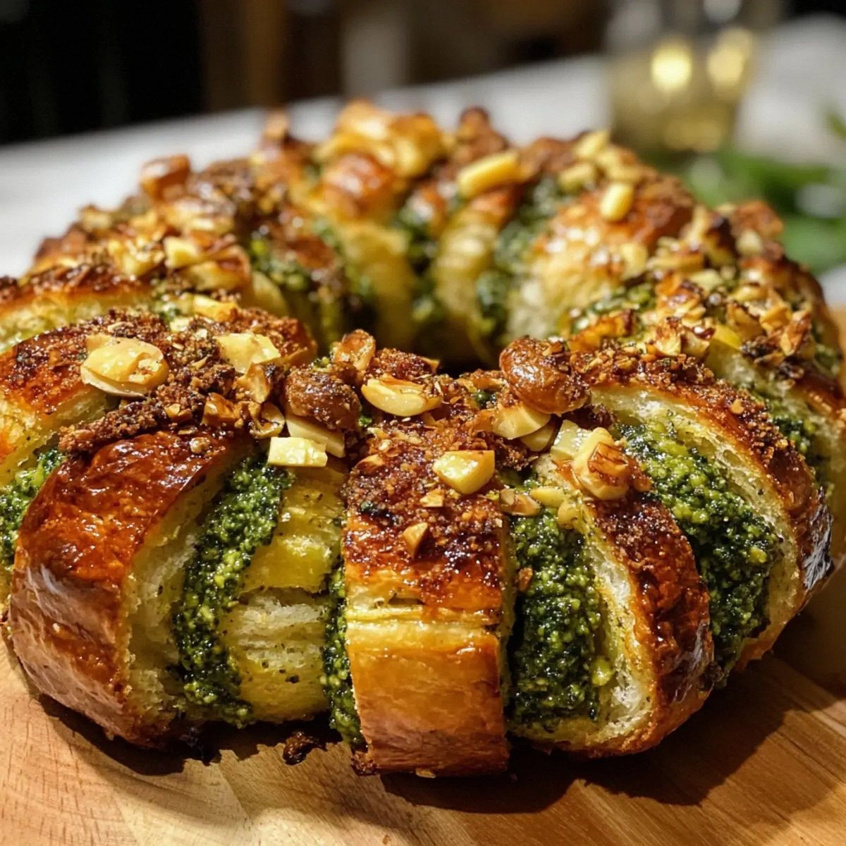 Vegan Pesto Bread Wreath: A Festive Showstopper to Sweeten Gatherings