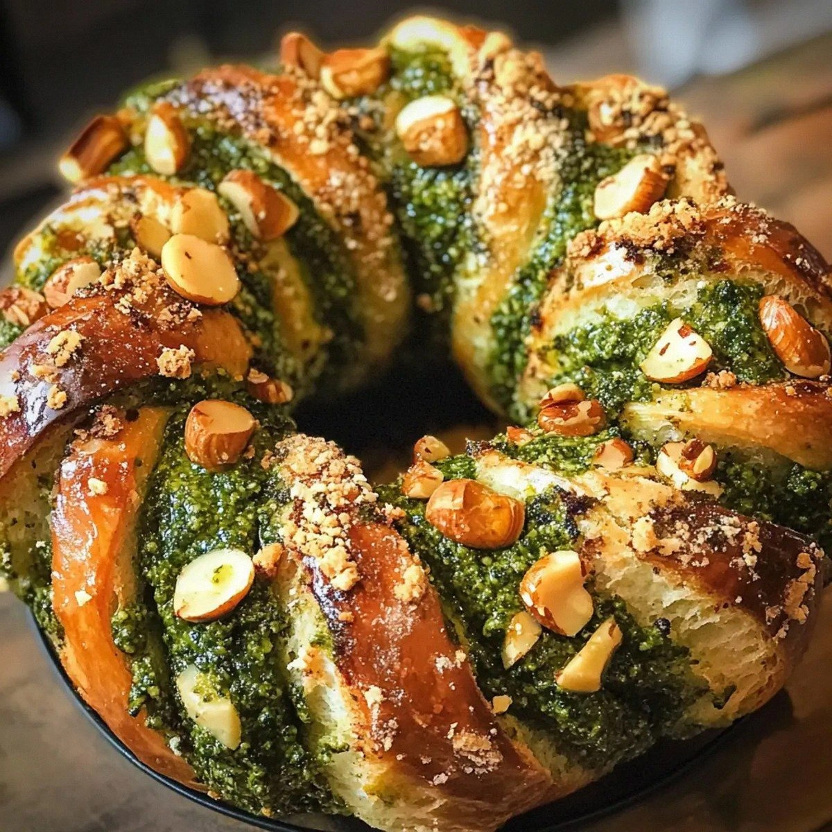 Vegan Pesto Bread Wreath: A Festive Showstopper to Sweeten Gatherings