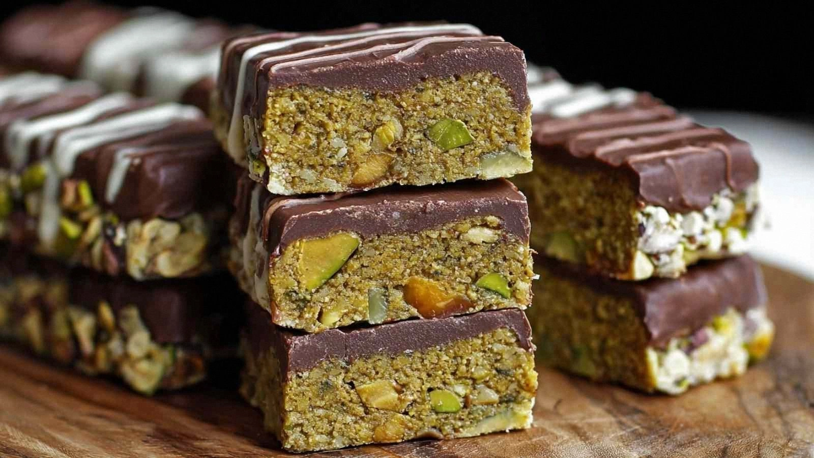 Vegan Pistachio Protein Bars