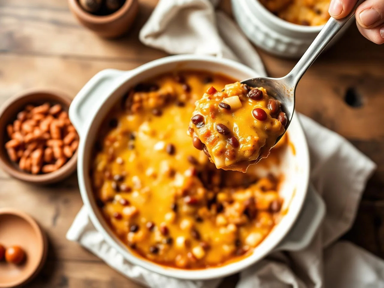 Vegetable And Bean Chili Casserole