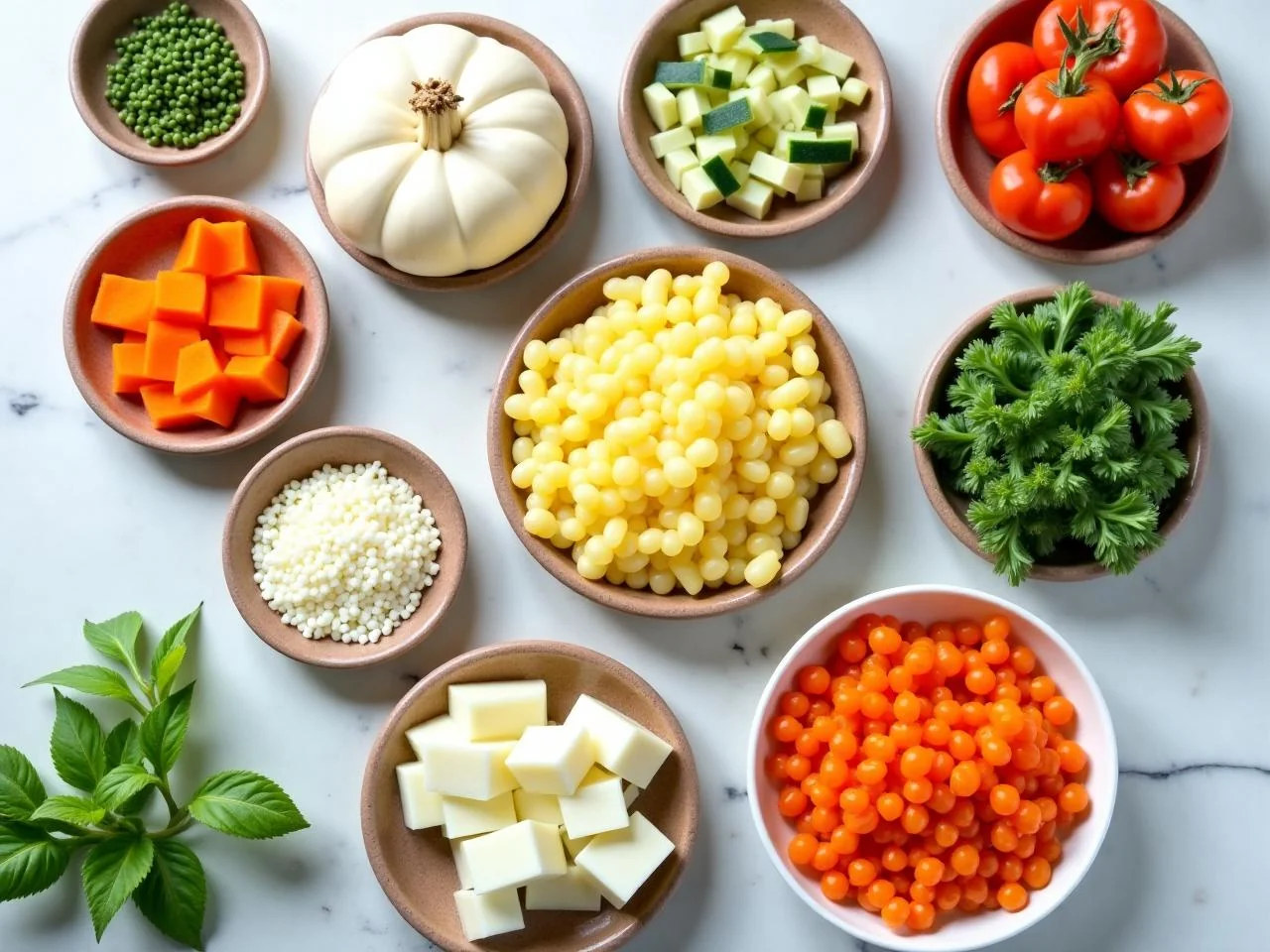 Ingredients for Vegetable Lasagna