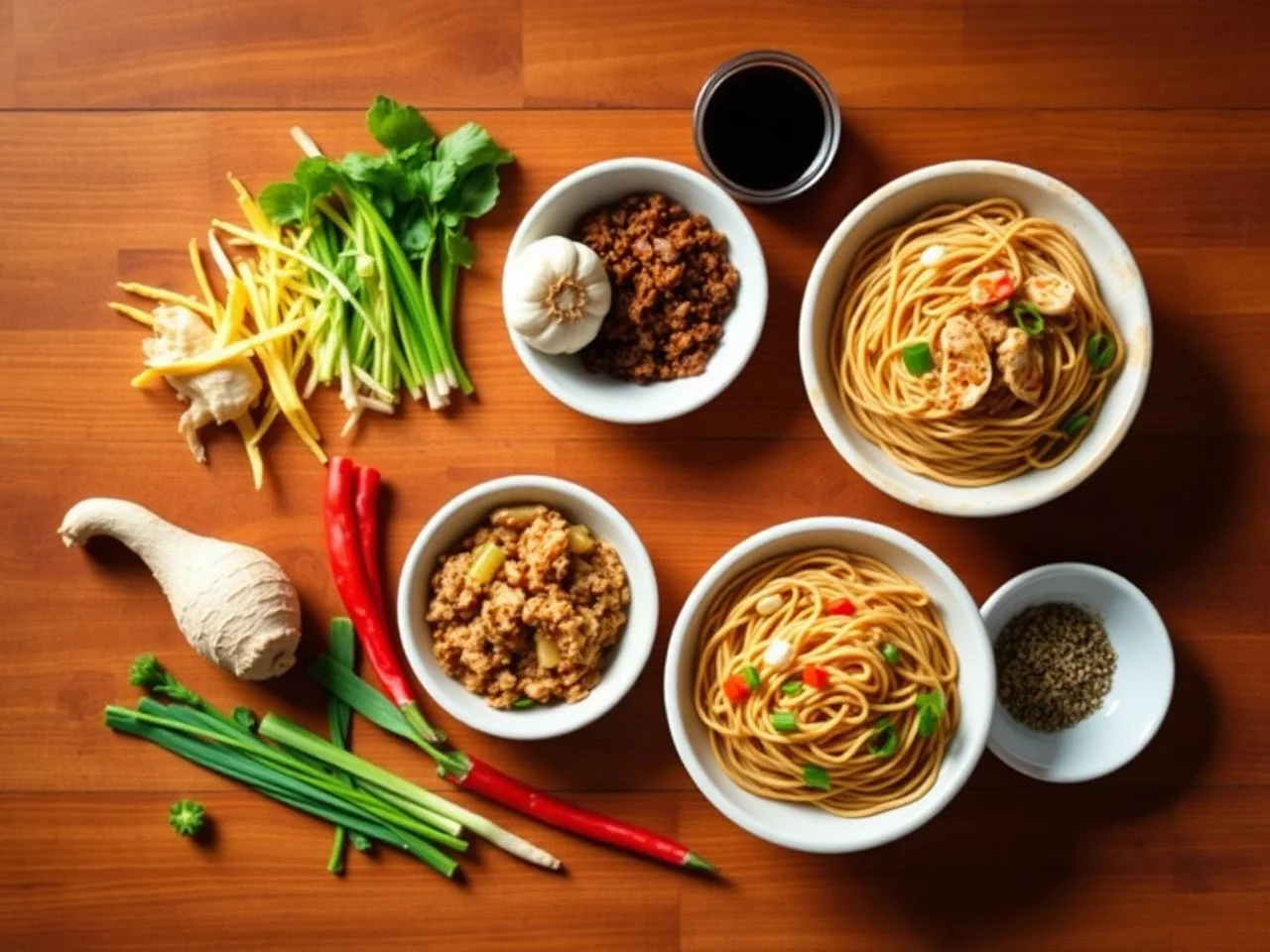 Ingredients for Vegetable Lo Mein