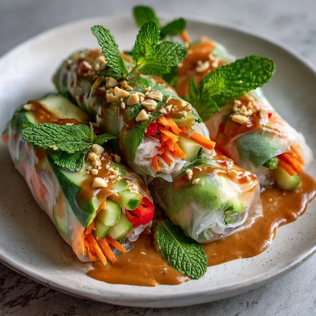 Vegetable Spring Rolls with Pe