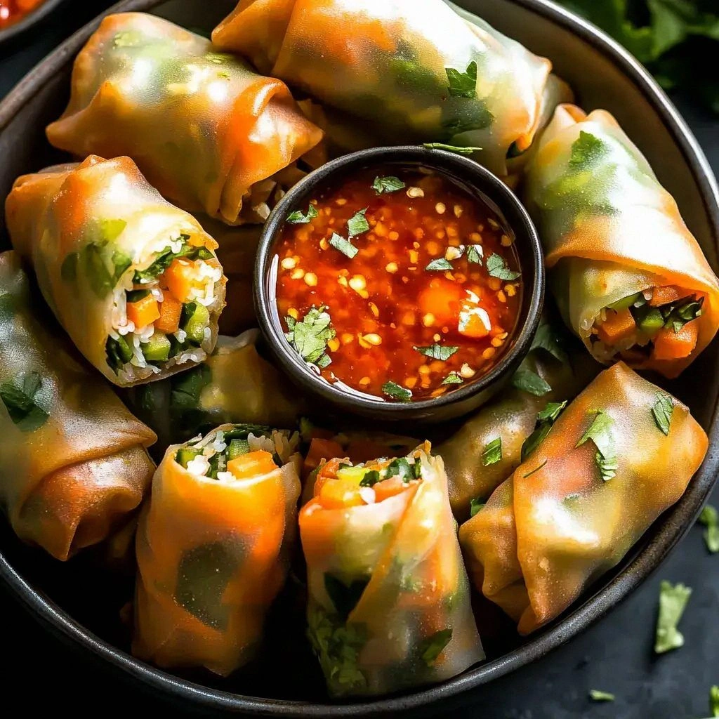 Vegetable Spring Rolls with Sw