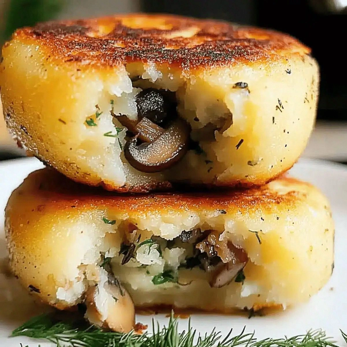 Vibrant Mushroom Stuffed Potato Cakes for a Cozy Dinner