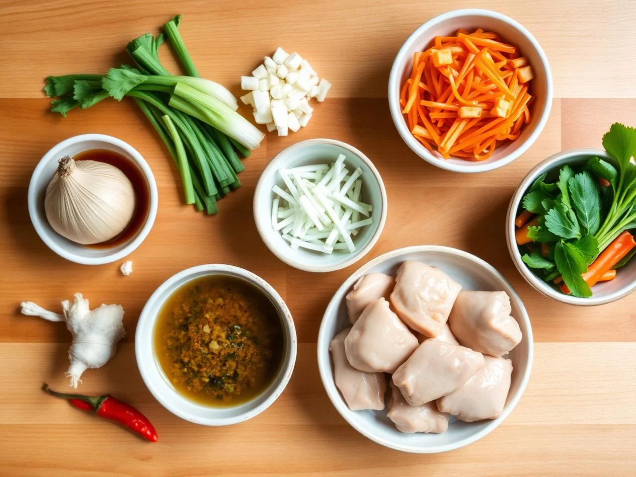 Ingredients for Vietnamese Chicken Stir Fry