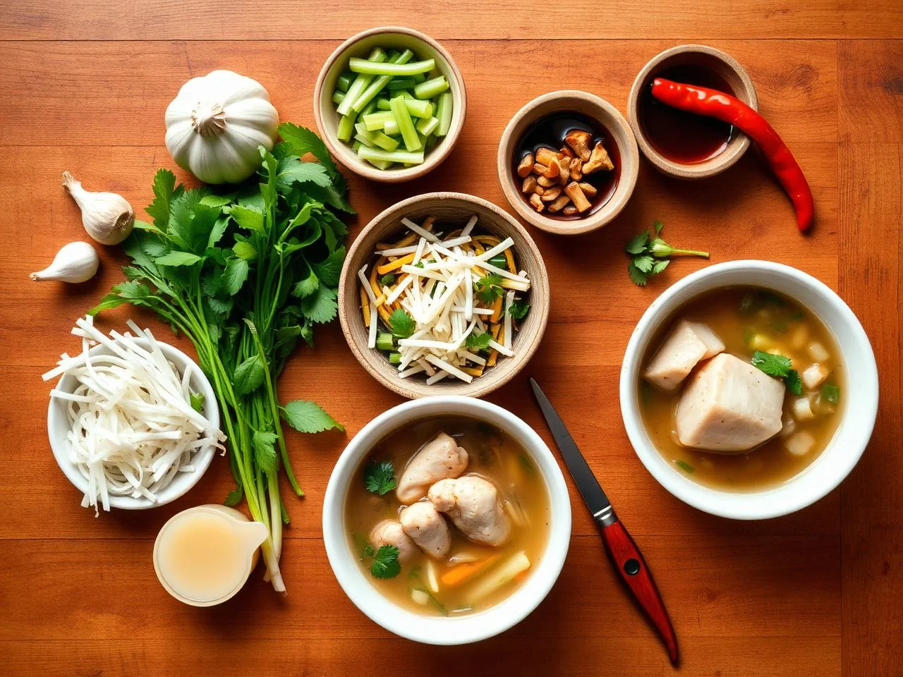 Ingredients for Vietnamese Pho Soup