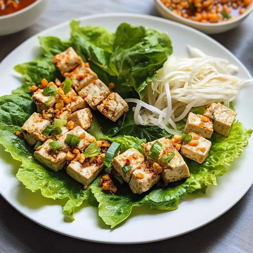 Vietnamese Tofu Lettuce Wraps 