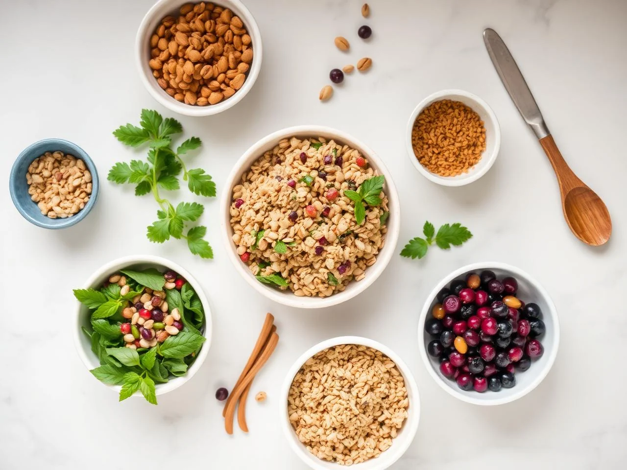 Ingredients for Wheat Berry Salad