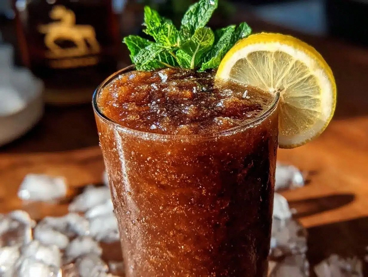 Whiskey Cola Slushie Recipe Easy Refreshing Drink for Warm Days