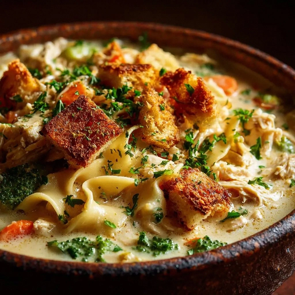 White Chicken Lasagna Soup: Th