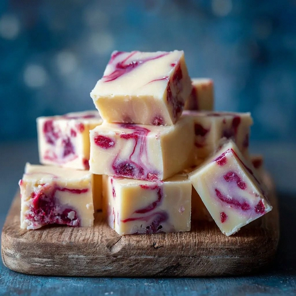 White Chocolate Raspberry Fudg