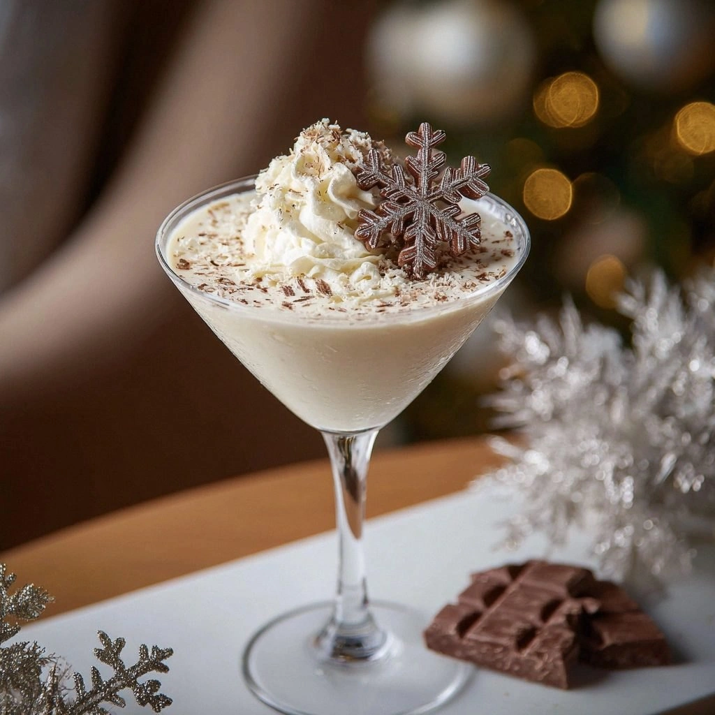 White Cocoa Snowflake Martini