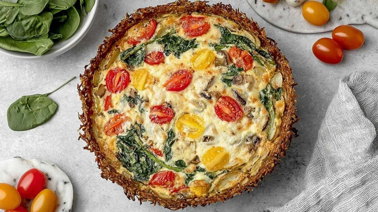 Whole30 Potato Crust Quiche