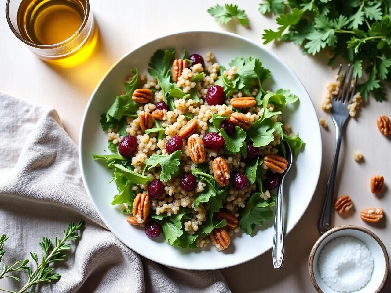Wild Rice Salad with Cranberries and Pecans