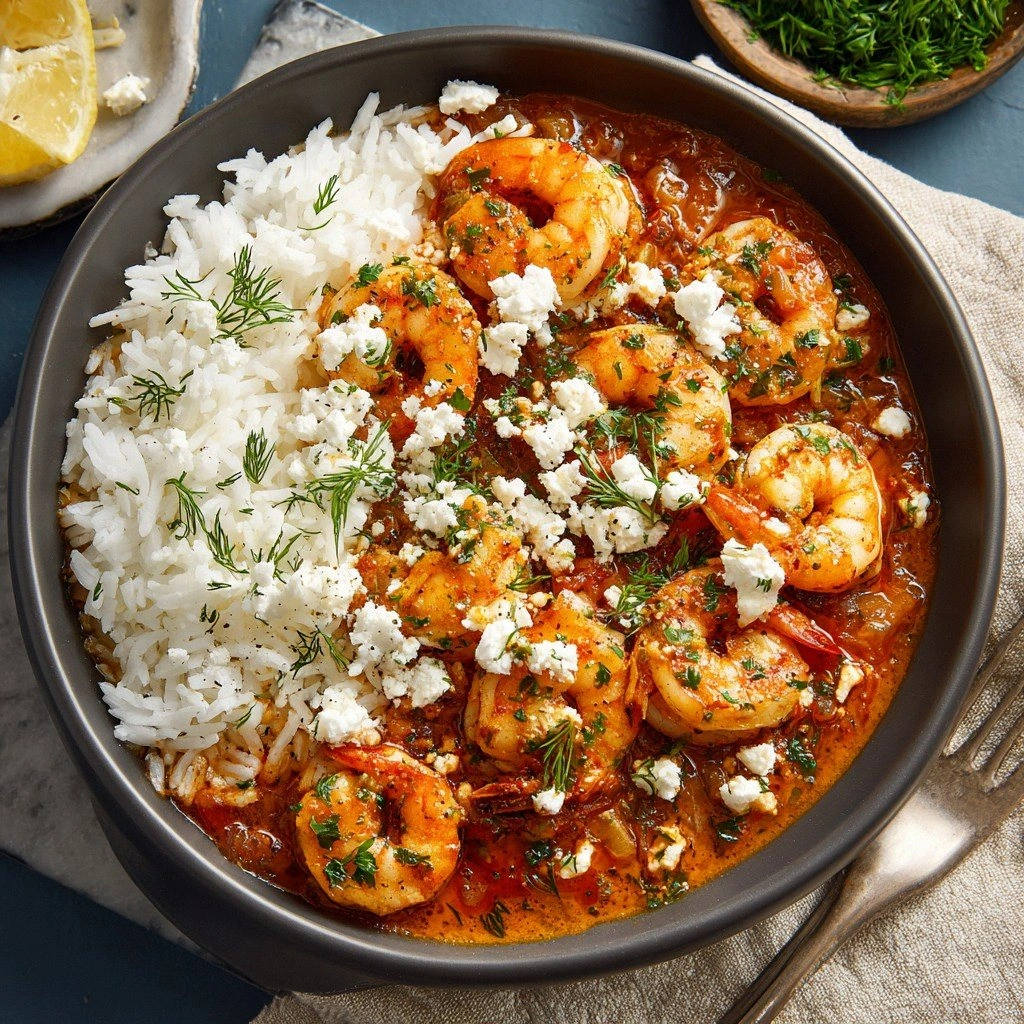 Wild Shrimp in Feta Tomato Sau