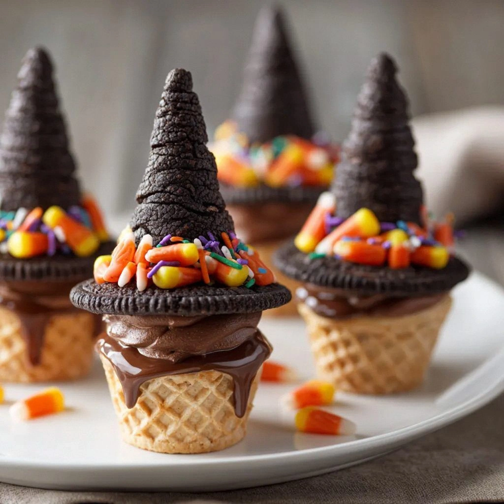 Witch Hat Cookie Cones