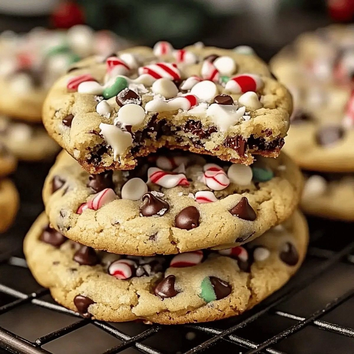 Wonderland Chocolate Chip Cookies with Peppermint Twist