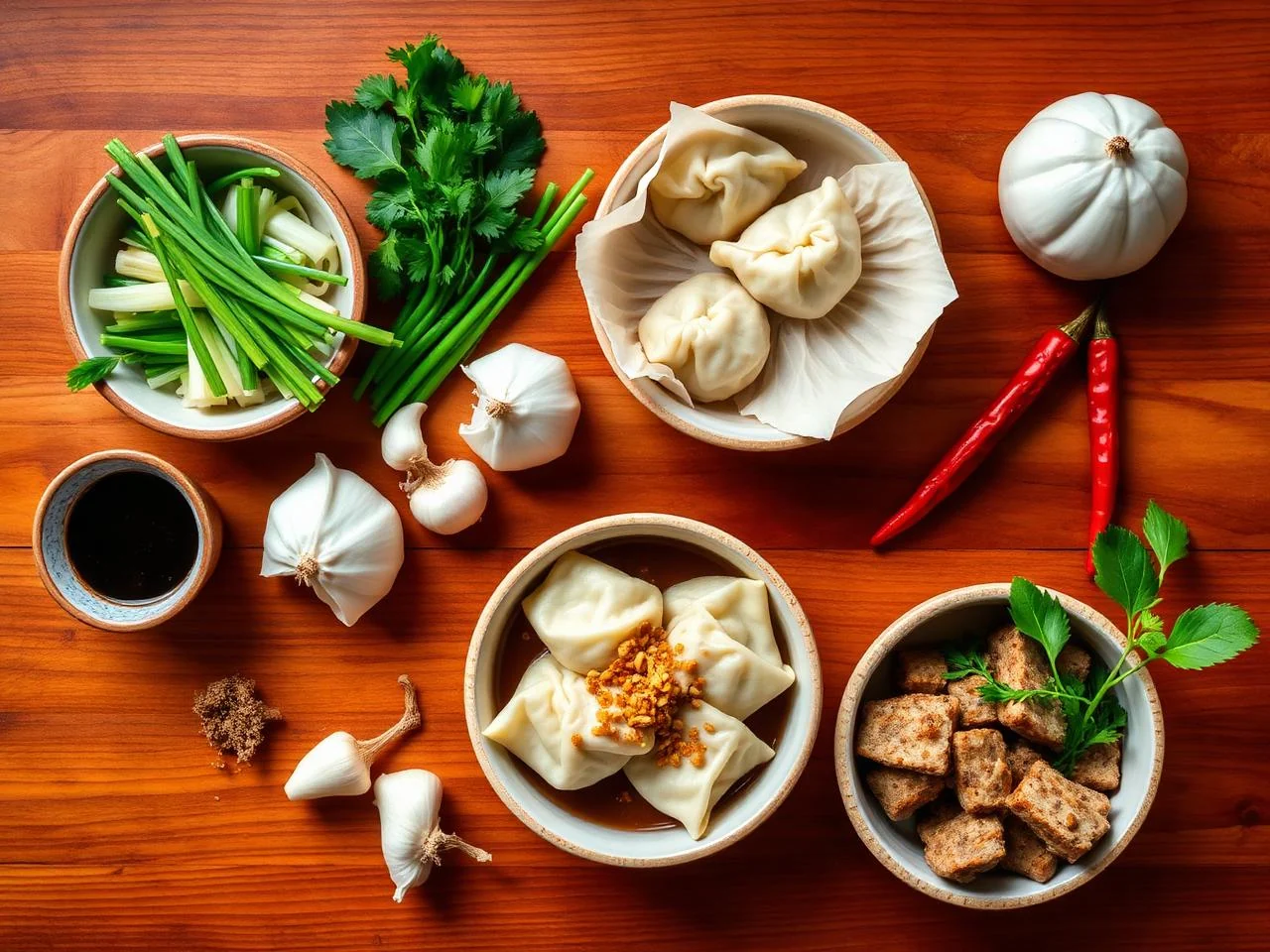 Ingredients for Wonton Soup Dumplings