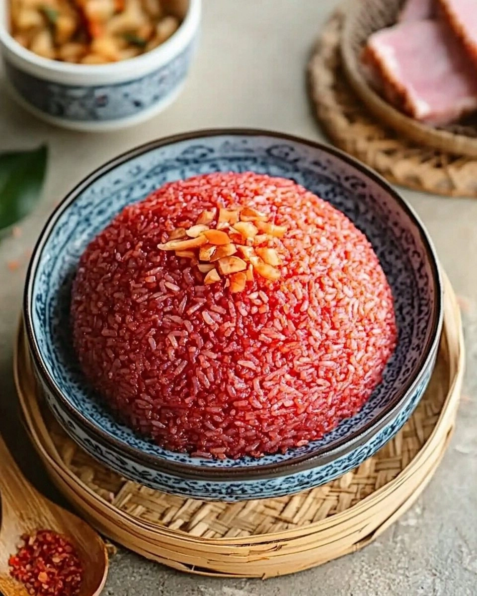 Xôi Gấc (Vietnamese red sticky