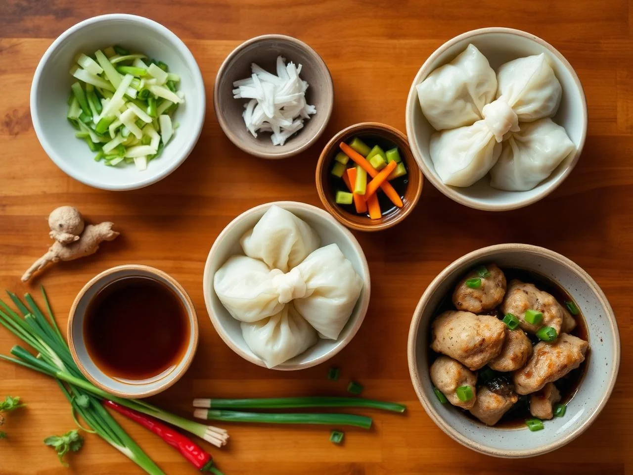 Ingredients for Zhong Zi Glutinous Rice Dumplings