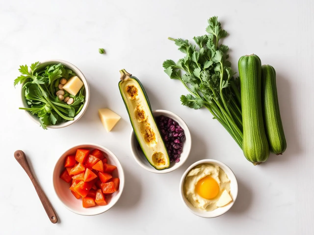 Ingredients for Zucchini Boats