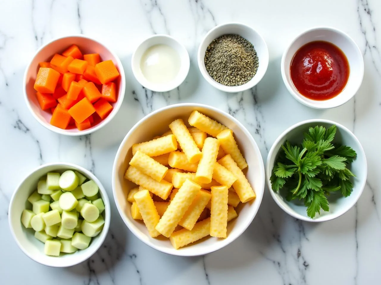 Ingredients for Zucchini Fries