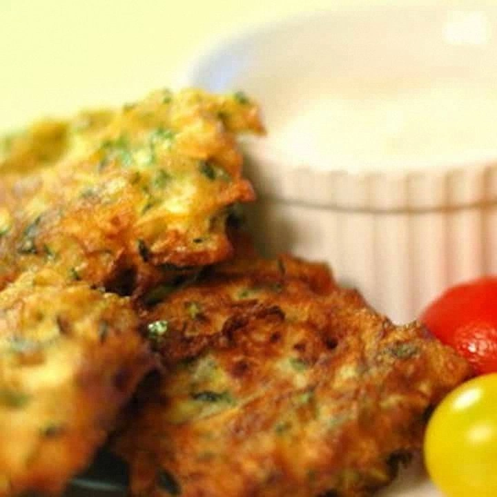 Zucchini Fritters & Goat Chees